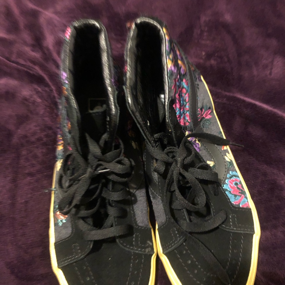 Floral High-Top Sneakers